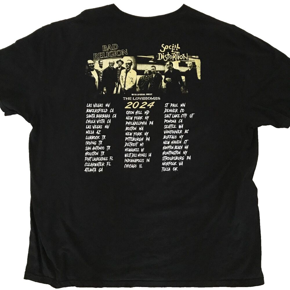 Bad Religion First Ever Live Show With Social Distortion 2024 Tour Size 2xl View 2